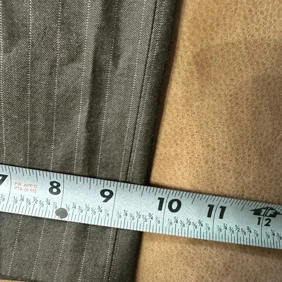 Banana Republic Martin Fit Pants Cropped Brown Striped Womens Size 10 $78 MSRP - Picture 5 of 13